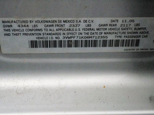 2006 Volkswagen Jetta Value Edition Sedan 4-Door 2.5L, image 10