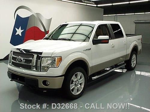 2010 ford f-150 lariat crew 4x4 sunroof nav 20's 78k mi texas direct auto