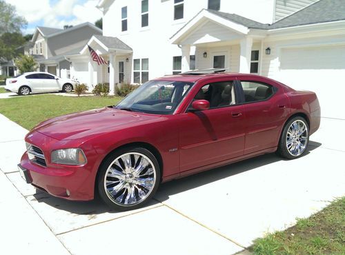 2006 dodge charger rt hemi 22" wheels &amp; hitch red