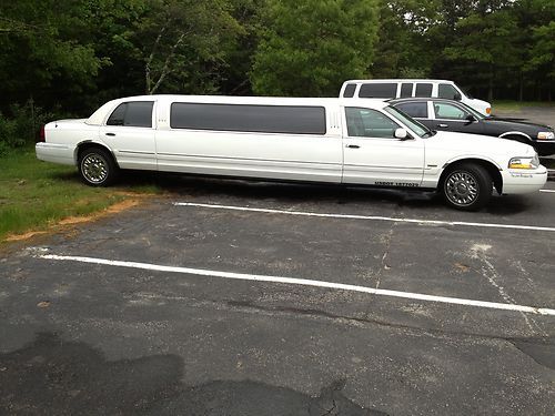 2005 mercury grand marqui 120 inch 10 pass white stretch limo