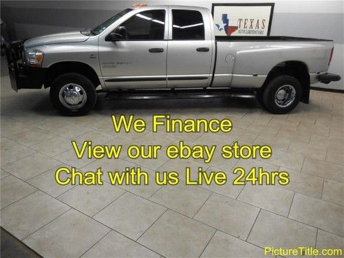 06 ram 3500 dually quad 4x4 6 speed 5.9 cummins diesel finance texas