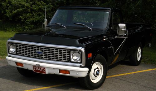 1972 c10 c20 pickup excelent 100% original black paint surviver