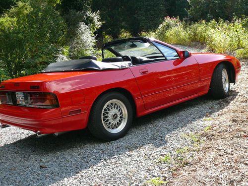 1990 mazda rx-7 rx7 convertible red 2d rotary engine 1.3l 56k org miles  mint!