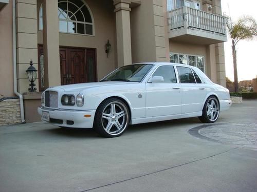 2003 03 bentley arnage r white on magnolia 17k miles red label