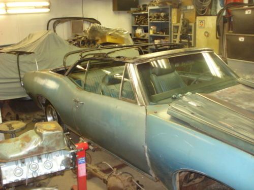 1968 pontiac gto convertible,loaded options,matching numbers,nordic blue,teal