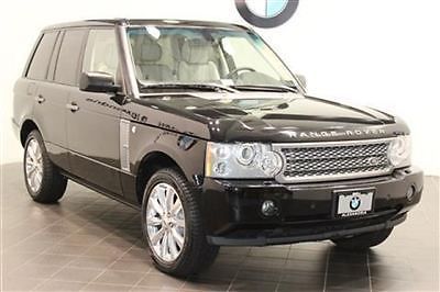 2008 land rover range rover sc black 4wd navigation rear entertain heated cool