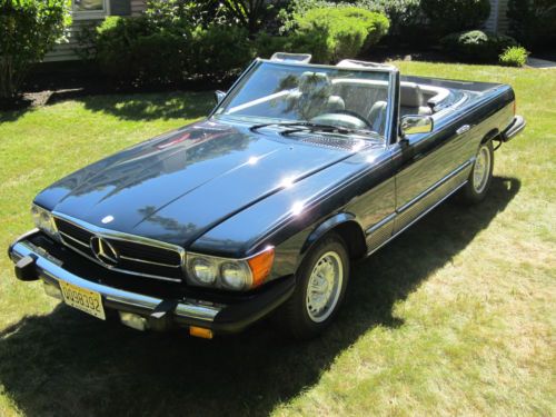 380sl roadster-dark blue-grey leather interior- excellent condition