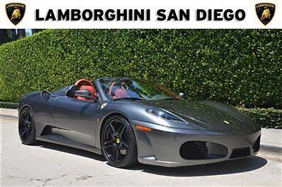 2007 ferrari f430 spider f1. grigio silverstone over red. 2800 miles.