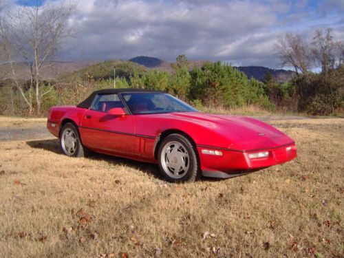 1988 chevy corvette roadster convertible, red w/black top, priced right !!!!!!!!