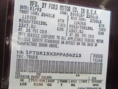 1993 Ford Ranger XLT Extended Cab Pickup 2-Door 4.0L, image 8