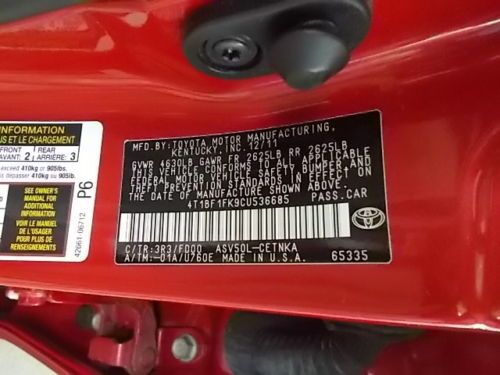 12 TOYOTA CAMRY LE - FACTORY WARRANTY - CLEAN ONE OWNER FLORIDA CAR, US $14,900.00, image 58