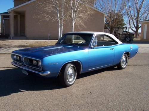 Beautiful 1967 barracuda notchback, numbers matching, build sheet, rust free !