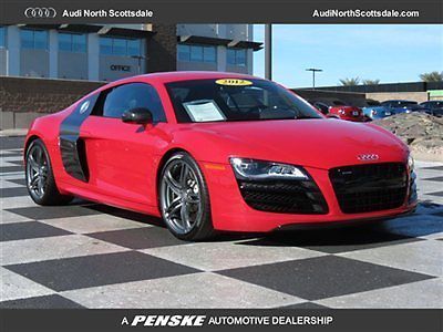 2012 audi r8-v10- red- navigation-heated seats- r-tronic transmission- 5 k miles