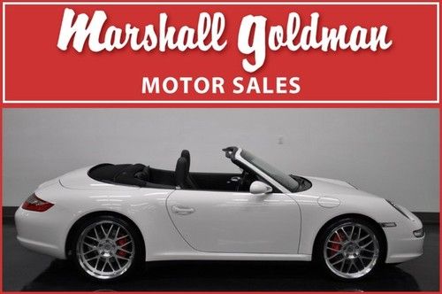 2008 porsche 911 c4s cab white with black 6 speed only 11,700 miles