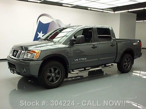 2013 nissan titan pro-4x crew 4x4 htd leather nav 21k! texas direct auto