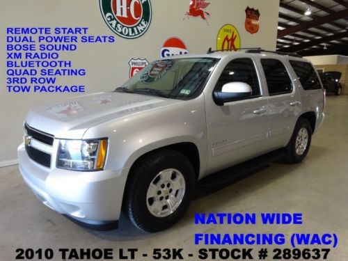 2010 tahoe lt 4x2,remote start,lth,bose,b/t,quad seats,3rd row,53k,we finance!!