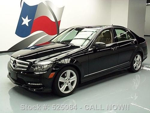 2011 mercedes-benz c300 sport sunroof leather nav 19k! texas direct auto