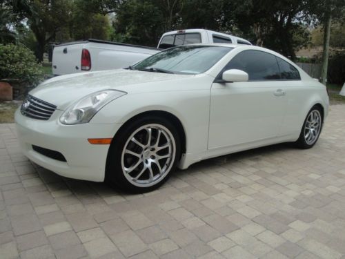 2006 infiniti g35 coupe 2-door bluetooth-michelin pilot sport-keyless-pearl wh