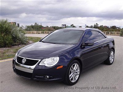 2009 vw eos hardtop convertible one owner dealer serviced clean carfax florida