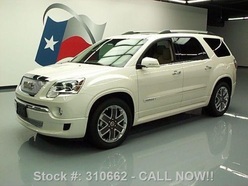 2011 gmc acadia denali dual sunroof nav rear cam 35k mi texas direct auto