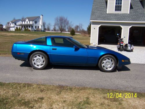 92 corvette coupe admiral blue 300hp excellent cond