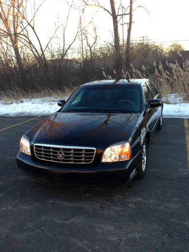 2005 cadilac deville dhs low miles 43k fully loaded black on black