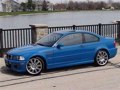 2003 bmw m3 laguna seca blue/blk navigation smg 19&#034;whls xenon h/k only 70k wow ~