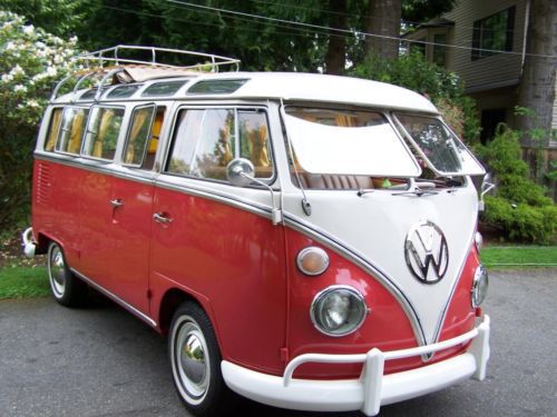 1964 vw bus type 24 micro bus 21 window Survivor Rag Top 59 60 61 62 63, US $69,999.00, image 3