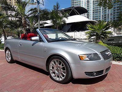 Florida rare find 2006 audi s4 v8 awd convertible exceptional value navigation