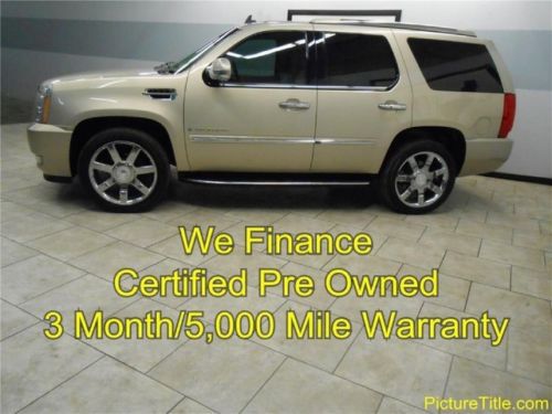 08 escalade awd gps navi tv dvd sunroof camera carfax certified we finance texas