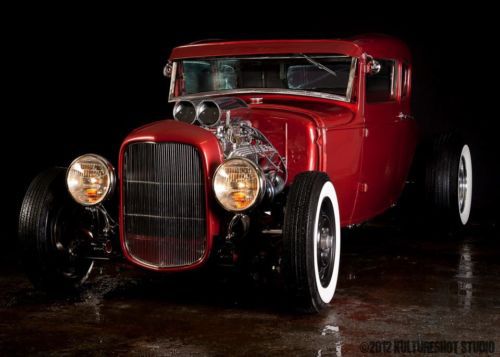 1930 firethorn red model a coupe street rod hot rod rat rod