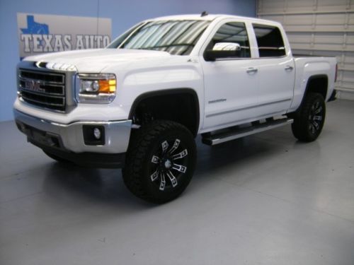 We finance! 2014 gmc sierra 1500 slt z-71 4x4 nav lifted heated seats texas auto