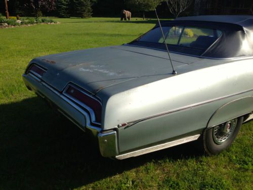 1969 pontiac bonneville convertible 428 silver with black interior/top, image 5
