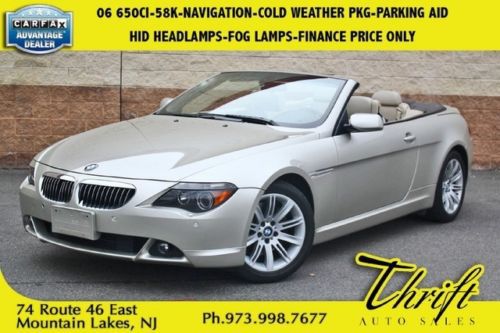 06 650ci-58k-navigation-cold weather pkg-hid headlamps-finance price only