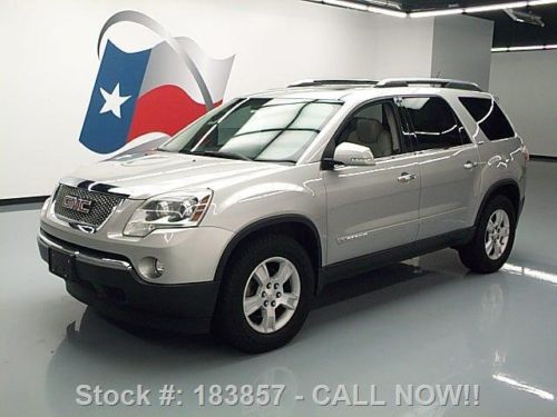 2008 gmc acadia slt 7-pass htd leather dual sunroof 87k texas direct auto