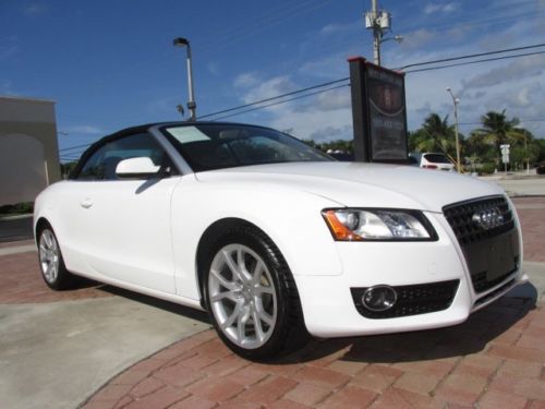 11 ibis white a-5 2.0t turbo convertible -one owner -factory warranty -florida