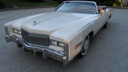 1975 cadillac eldorado convertable 1 owner-garage kept-dependable-smooth running