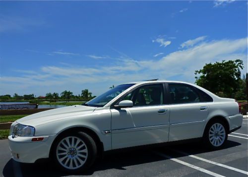 05 volvo s80 t6 1-owner! warranty! pearl white! heated seats! wood steering s60