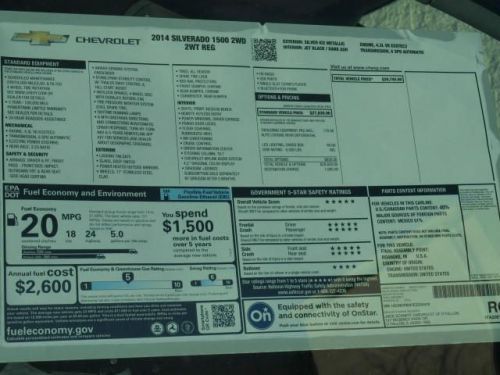 2014 chevrolet silverado 1500 work truck 2wt