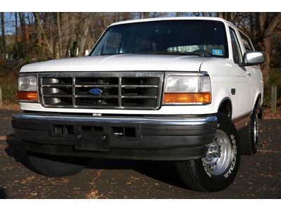 1996 ford bronco eddie bauer 75k miles 4wd diff locks rare loaded clean