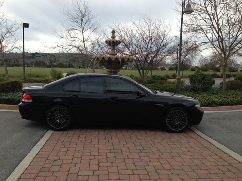 Bmw 760i, v-12, custom, black, black, no reserve.