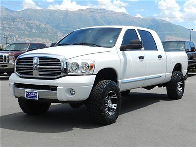 Dodge ram mega cab laramie 4x4 cummins diesel custom lift wheels tires leather