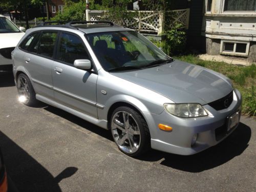 2002 mazda protege5 silver one owner 90k tons of extras not honda toyota ford