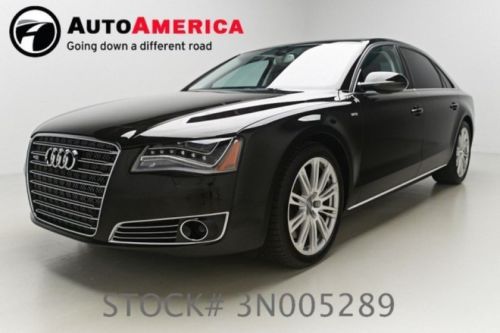2012 audi a8l 26k miles rear ent. rearcam sunroof nav vent seats usb cln carfax