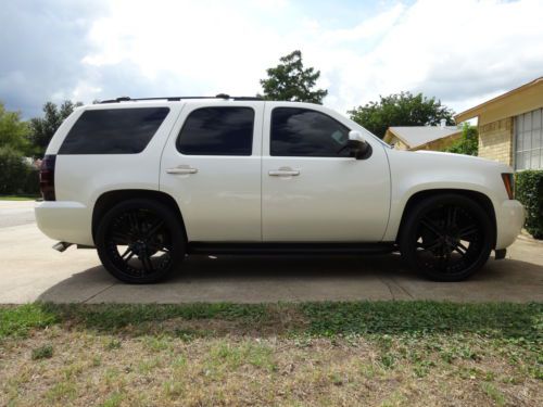 2008 chevrolet tahoe ltz 2/3&#034; bell tech drop on 26&#034; black gianelle one of a kind