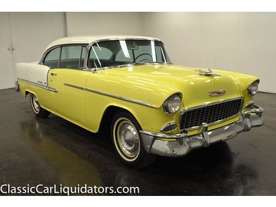 1955 chevrolet belair 2 door hardtop 235 3 speed bench seat dual exhaust look