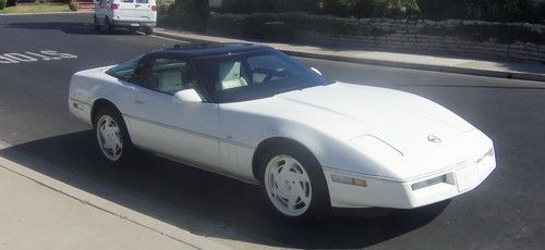 1988 chevy corvette 35th anniversary edition triple white production number 0034