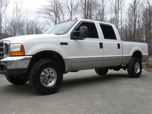 2001 ford f-350 super duty xlt crew cab pickup diesel 7.3l 4wd no reserve