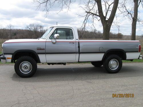 1991 dodge cummins diesel 4x4 excellent rustfree body low miles super nice truck