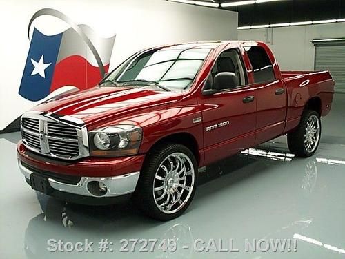 2007 dodge ram quad cab hemi v8 6pass 24" wheels 68k mi texas direct auto